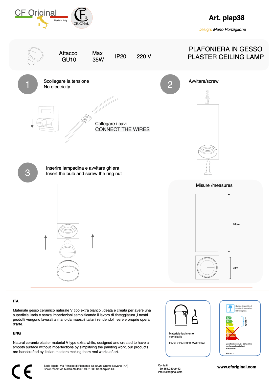 Foglio illustrativo Plap38-G