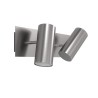 APPLIQUE SPOT IN METALLO ORIENTABILE CROMO SPAZZOLATO 30X15CM X 2 GU10