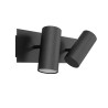 APPLIQUE SPOT IN METALLO ORIENTABILE NERO 30X15CM  X 2 GU10