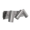 APPLIQUE SPOT IN METALLO ORIENTABILE CROMO SPAZZOLATO 48X15CM X 3 GU10