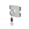 APPLIQUE DA INCASSO IN GESSO CERAMICO  A FORMA DI MANO 21X25 4CM SPORGENZA 14CM  COMPLETO DI PORTA LAMPADA E27
