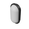 Palio ovale 20W - PLAFONIERA IN TERMOPLASTICA OVALE  IP65 20W 2500 LUMEN NERA 27X14,5CM 3*CCT