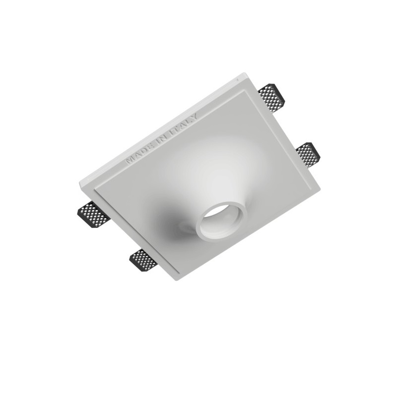 PORTAFARETTO DA INCASSO IN GESSO CERAMICO VULACNO PX 1 GU10 FORO 22X22 PROFONDITA' 3CM