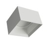 PARA2 PLAFONE IN GESSO CERAMICO DALLA FORMA CUBICA CON PROFILI SLIM 12,3X12,3 H7,8 COMPLETO DI PORTA LAMPADA GX53