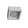 PLAFONE IN GESSO CERAMICO DALLA FORMA SQUADRATA 12X12 H6  COMPLETO DI PORTA LAMPADA GX53