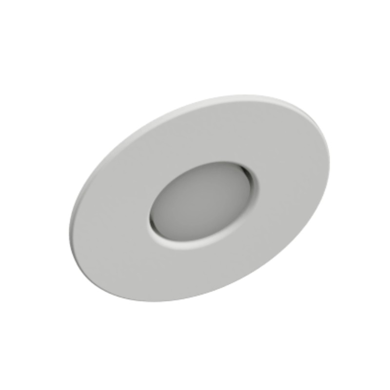 PLAFONE DA INCASSO IN GESSO CERAMICO FORMA A DISCO SOTTILE DIAMETRO19,9 H5,8 COMPLETO DI PORTA LAMPADA GX53