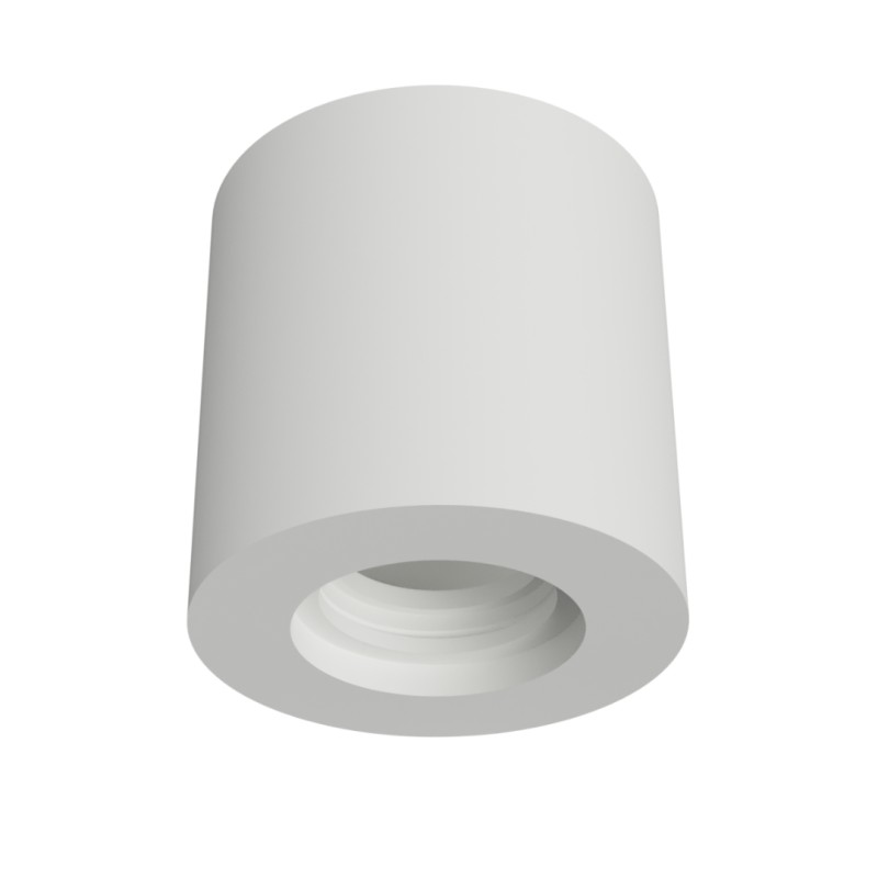 TUBO DA SOFFITTO IN GESSO CERAMICO X 1 GU10 DIAMETRO 11XH11