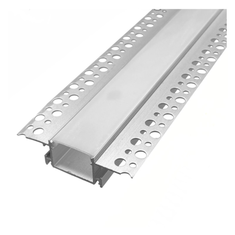 ALLOGGIO LED DA INCASSO IN ALLUMINIO 2MT 24MM COMPLETO DI COVER