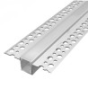ALLOGGIO LED DA INCASSO IN ALLUMINIO 2MT 13MM COMPLETO DI COVER