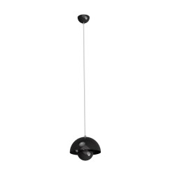 LAMPADARIO IN METALLO X 1 E27 COLORE NERO 16X23CM