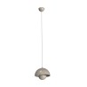 LAMPADARIO IN METALLO X 1 E27 COLORE SABBIA 16X23CM