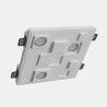 PORTAFARETTO DA INCASSO IN GESSO CERAMICO 34X34 H9 COMPLETO DI PORTA LAMPADA ANTISHOCK 3 GU10 E MOLLE DI BLOCCO BIANCA