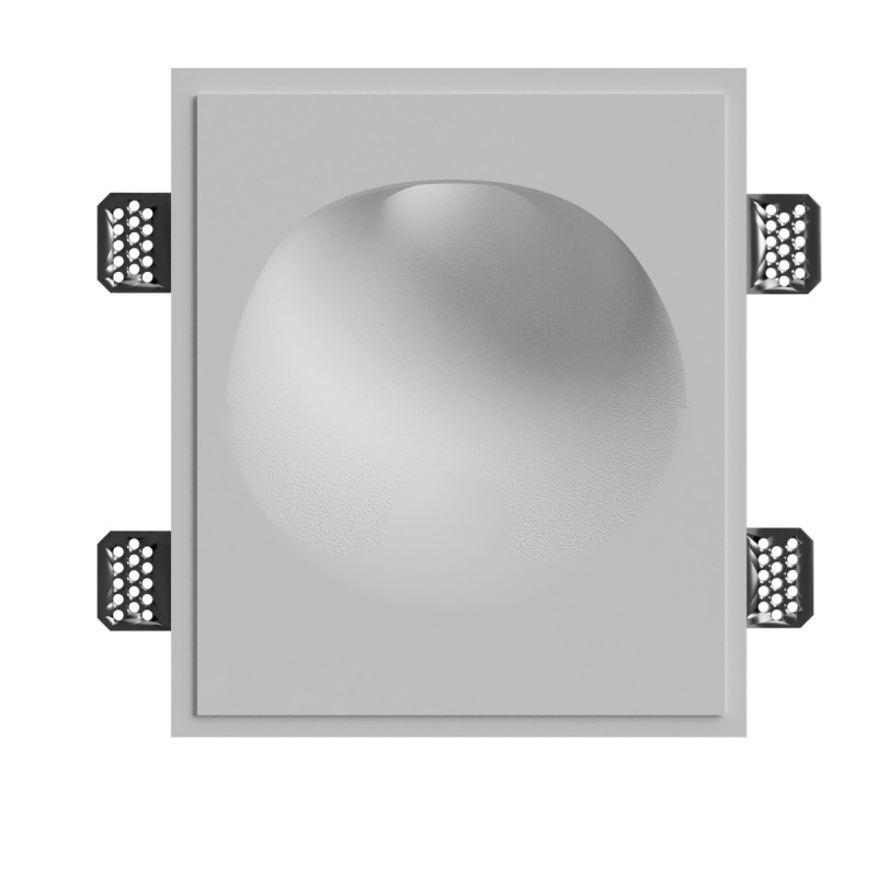 SEGNAPASSI DA INCASSO IN GESSO CERAMICO X 1 GU10 FORO 25X21 PROFONDITA' 8,5CM
