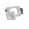 COPPETTA PER PENDENTI DA INCASSO  IN GESSO CERAMICO DALLA FORMA QUADRATA 10X11 H 7,5 COMPLETO DI BASE