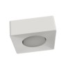 PLAFONE IN GESSO CERAMICO DALLA FORMA SQUADRATA 14X14CM X H 5,2CM  COMPLETO DI PORTALAMPADA GX53
