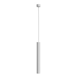 BL PENDENTE IN ALLUMINIO BIANCO 50CM DIAMETRO 5,5CM ATTACCO GU10 COMPLETO DI COPPA BIANCA E CAVO GOMMATO BIANCO 2MT