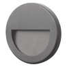 SEGNAPASSI IN POLICARBONATO ROTONDA GRIGIO PER 503 IP65 320LM 3W CRI80 ALIMENTATORE INTEGRATO 3000K