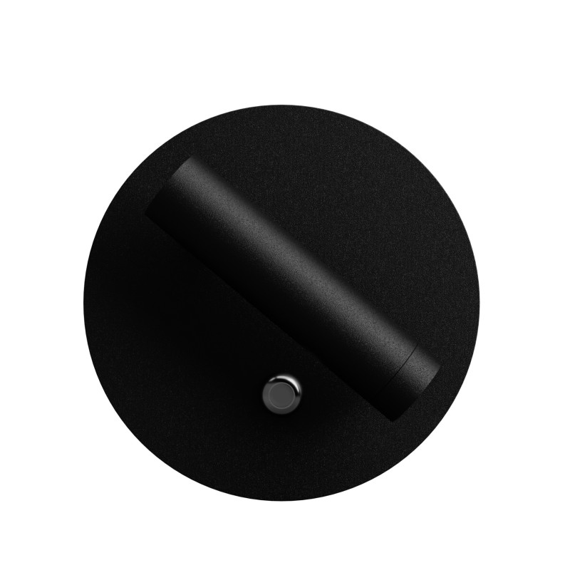 LAMPADA A PARETE CON SPOT ORIENTABILE NERO 6W CCT 13CM