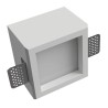 PORTAFARETTO DA INCASSO IN GESSO CERAMICO QUADRATO  PER 1 GX53 11,5X11,5XH8 BIANCO