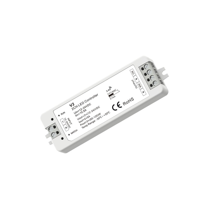 DIMMER  2 CANALI 12V/24V 8 AMPER CCT CARICO MASSIMO 150W