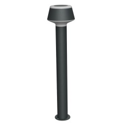 PALO DA ESTERNO IP54 IN ALLUMNIO E ACRILICO PER 1 E27 ANTRACITE 16X70CM