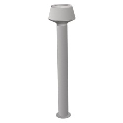 PALO DA ESTERNO IP54 IN ALLUMINIO PER 1 E27 BIANCO 16X70CM