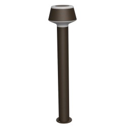 PALO DA ESTERNO IP54 IN ALLUMNIO E ACRILICO PER 1 E27 CORTEN 16X70CM