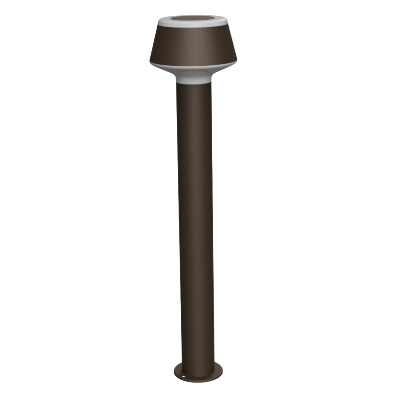 PALO DA ESTERNO IP54 IN ALLUMNIO E ACRILICO PER 1 E27 CORTEN 16X70CM