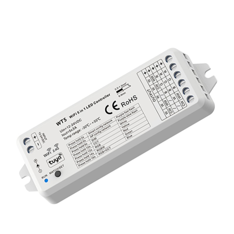 Ricevitore wifi TUYA - RGB | RGB+W | CCT | 2ch x CCT