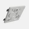 PORTAFARETTO DA INCASSO IN GESSO CERAMICO 34X34 H9 COMPLETO DI PORTA LAMPADA ANTISHOCK 3 GU10 E MOLLA X BLOCCO BIANCA