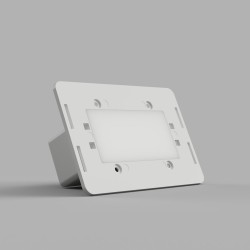 SEGNAPASSO PER 503 CON PLACCHETTA IN METALLO INTERCAMBIABILE BIANCA E NICHEL   IP65  CCT 3W 350LUMEN 10,7X6,7CM