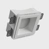 PORTAFARETTO DA INCASSO IN GESSO CERAMICO 15X15 H7 COMPLETO DI PORTA LAMPADA GX53 CON ALETTE REGOLABILI