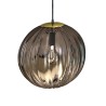 LAMPADARIO IN VETRO + METALLO X 1 E27 D.20CM COLORE AMBRA
