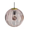 LAMPADARIO IN VETRO + METELLO X 1 E27 D.20CM TRASPARENTE