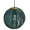 LAMPADARIO IN VETRO + METALLO X 1 E27  D.20CM COLORE VERDE