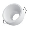 PLAFONE  DA INCASSO TONDO IN GESSO CERAMICO CON MOLLE ATTACCO GU10 COMPLETO DI PORTALAMPADE E MOLLA FERMA FARETTO 9,4X9,4XH6,5C