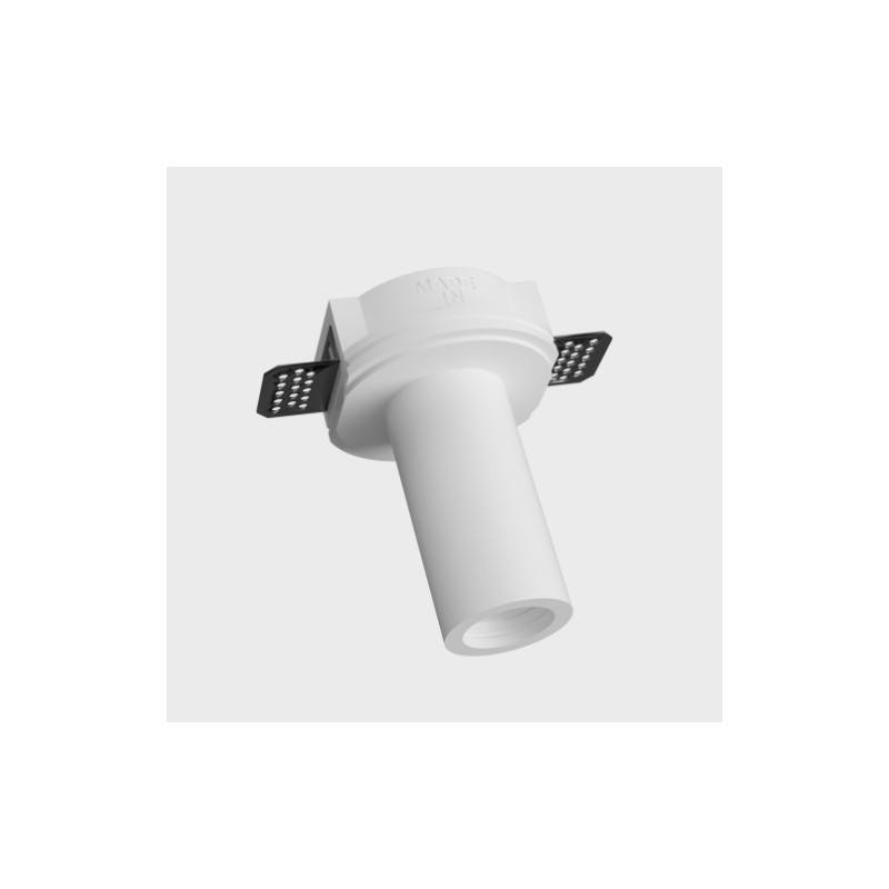 TUBO DA INCASSO IN GESSO CERMICO X 1 MINI GU10 DRITTO