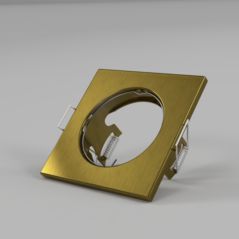 PORTAFARETTO IN METALLO PER  1 GU10 QUADRATO 9MM ORO