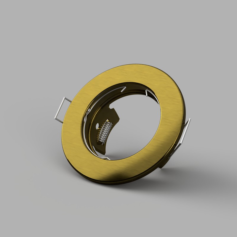 PORTAFARETTO IN METALLO PER 1 GU10 DIAMETRO 80MM ORO