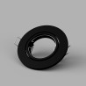 PORTAFARETTO  ORIENTABILE IN METALLO PER 1 GU10 DIAMETRO 90MM NERO