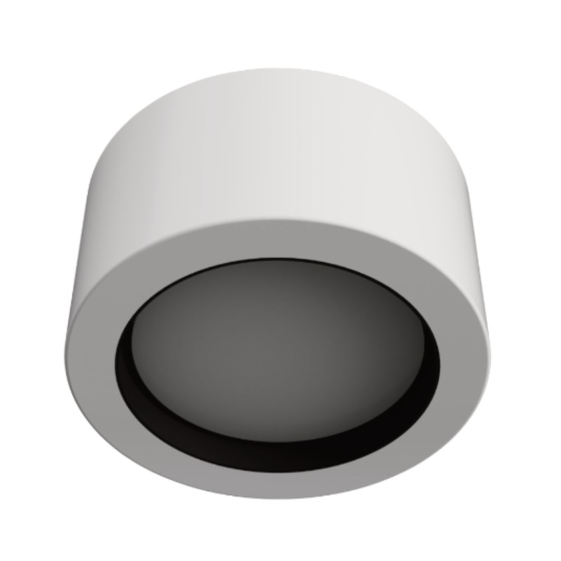 TUB-N PLAFONE IN GESSO CERAMICO CON GHIERA NERO ROTONDO DIAMETRO 11H5,5
