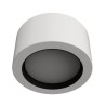 TUB-N PLAFONE IN GESSO CERAMICO CON GHIERA NERO ROTONDO DIAMETRO 11H5,5