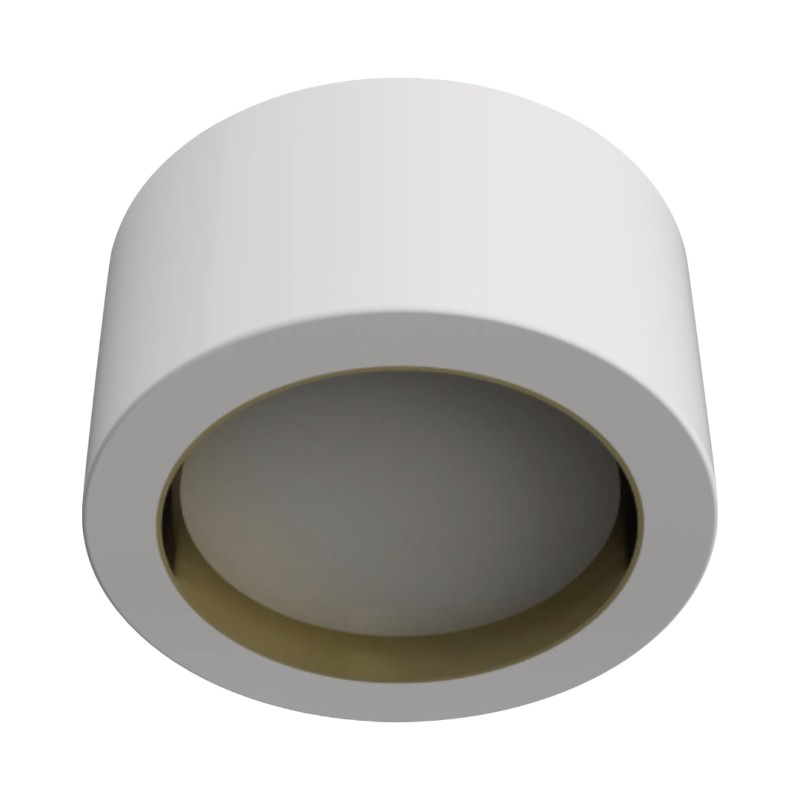 TUB-O PLAFONE IN GESSO CERAMICO CON GHIERA ORO ROTONDO DIAMETRO 11H5,5