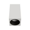 TWIN SHORT-NPLAFONE IN GESSO CERAMICO CON GHIERA NERA A FILO PER 1 GU10 COMPLETO DI PORTALAMPADE E KIT FISSAGGIO 7X7XH13 CM