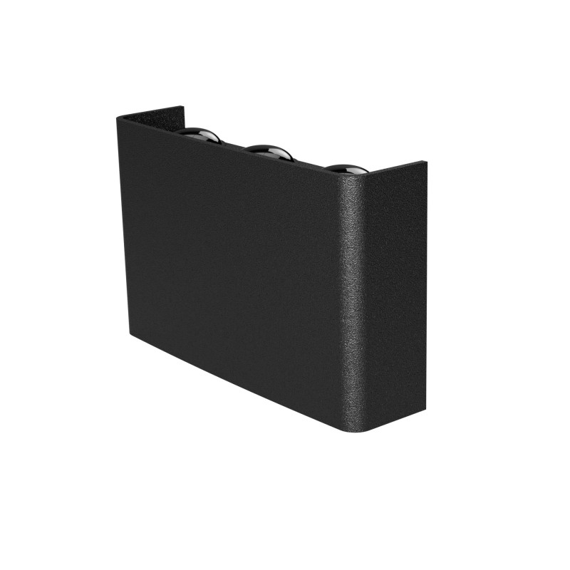 APPLIQUE IN TERMOPLASTICA NERO  PER ESTERNO IP65 UP&DOWN 2X3W 600LM CCT 10X16X4CM
