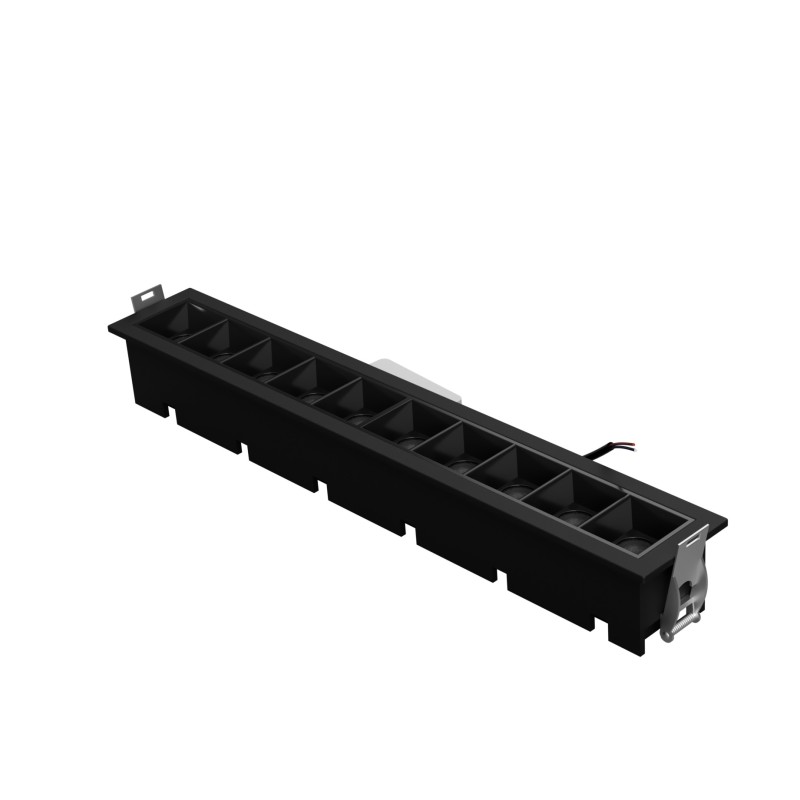 Mantova 10 Nero - FARETTO LED INTEGRATO IN METALLO NERO 20W CCT IP20