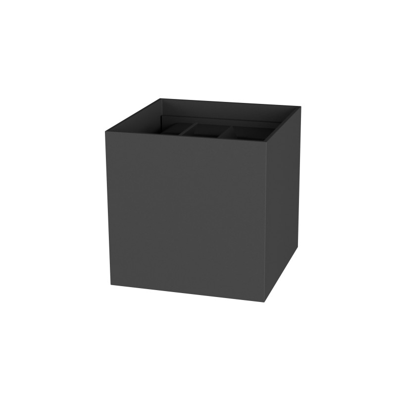 Lisbona nero - APPLIQUE IN ALLUMINIO NERO LED INTEGRATO 5W+5W 2CCT IP65