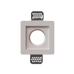 PORTAFARETTO QUADRATO SLIM IN GESSO X1 GU10 CON ALETTE FISSE9,5cm x 9,5cm PROFONDITA' 8,5 cod. 040