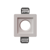 PORTAFARETTO QUADRATO SLIM IN GESSO X1 GU10 CON ALETTE FISSE9,5cm x 9,5cm PROFONDITA' 8,5 cod. 040