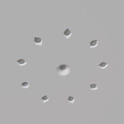 PORTAFARETTO DA INCASSO IN GESSO CERAMICO 12X12 H 8,5 CM COMLETO DI PORTA LAMPADA ANTISHOCK GU10 E MOLLA X BLOCCO BIANCA